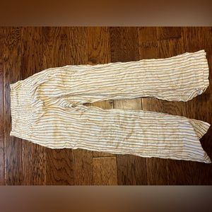 Billabong Linen Striped Pants - Warm Neutral Colors